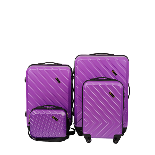 фото Комплект чемоданов sun voyage, 4 шт., размер s/m/l, фиолетовый