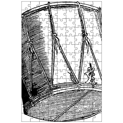 фото Магнитный пазл 27x18см."барабан, ударные, музыкальный инструмент" на холодильник lotsprints