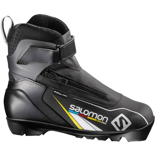 фото Детские лыжные ботинки salomon combi junior prolink, черный