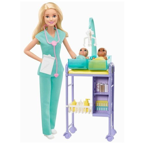 фото Игровой набор barbie детский врач блондинка, gkh23