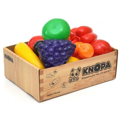 фото Набор продуктов knopa большой ящик "фрукты-овощи" 87048 разноцветный