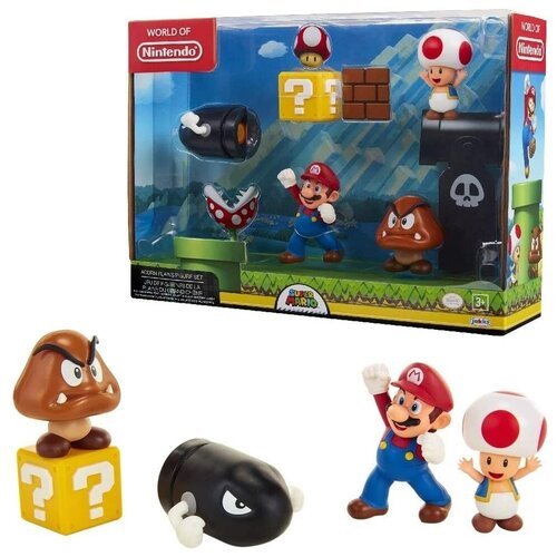 фото Набор фигурок из игры супер марио (super mario nintendo acorn plains) jakks pacific