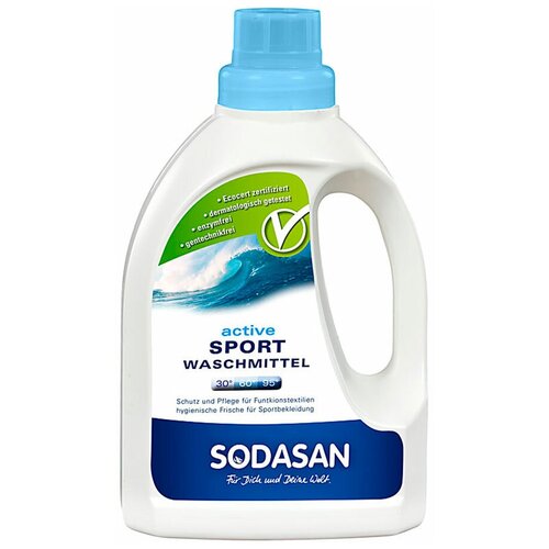 фото Жидкость для стирки sodasan для спортивной одежды, 0.75 л, бутылка
