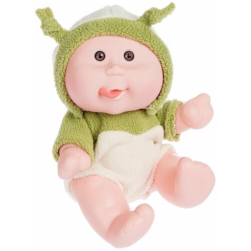 фото Кукла "малыш с улыбкой" зелёный костюм oly bondibon