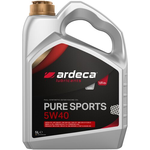 фото Синтетическое моторное масло ardeca pure sports 5w40, 5 л
