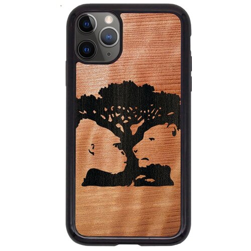 фото "чехол t&c для iphone 11 pro (айфон 11 про), silicone wooden case, wild series, магическое дерево (секвойа - эвкалипт)" timber & cases