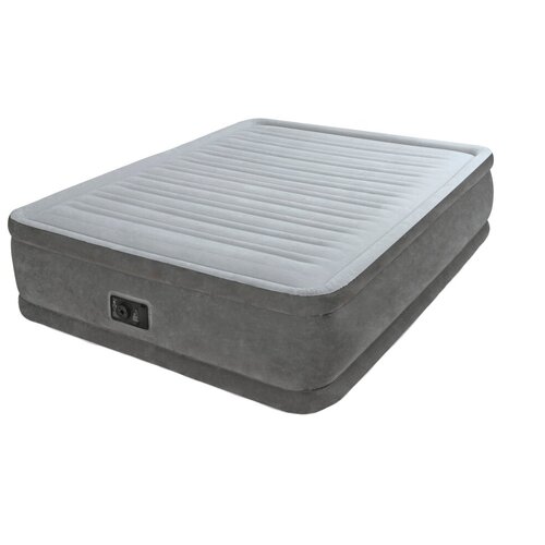 фото Надувная кровать intex comfort-plush (64414), светло-серый/темно-серый