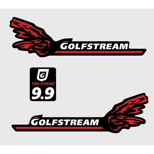 фото Наклейка для лодочного мотора golfstream 9.9 нет бренда