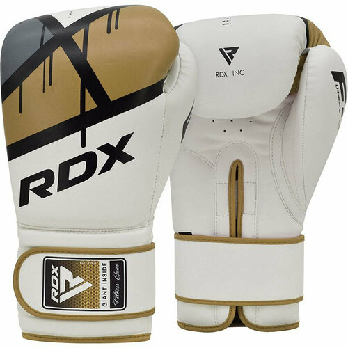 фото Боксерские перчатки rdx f7 8oz белый/золотой