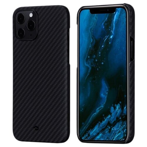 фото Чехол pitaka magez case для iphone 12 pro, черно-серый, кевлар (арамид)