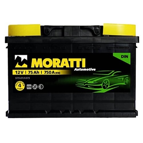 фото Moratti аккумуляторная батарея автомобильная 75 a/h обратная полярность
