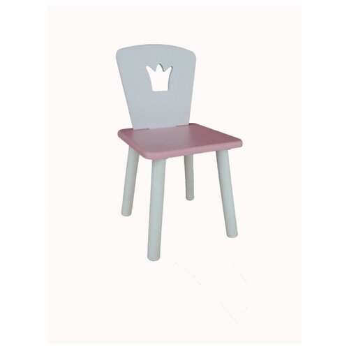 фото Детский стул корона розовый маленькая страна