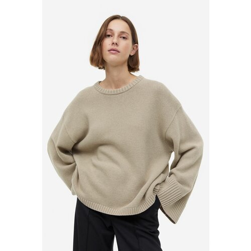 фото Свитер из смесового кашемира - бежевый - l h&m