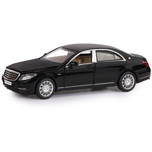 фото Машина металлическая mercedes-benz s600, 1:32, инерция, световые и звуковые эффекты, открываются двери, капот, багажник, цвет чёрный автопанорама