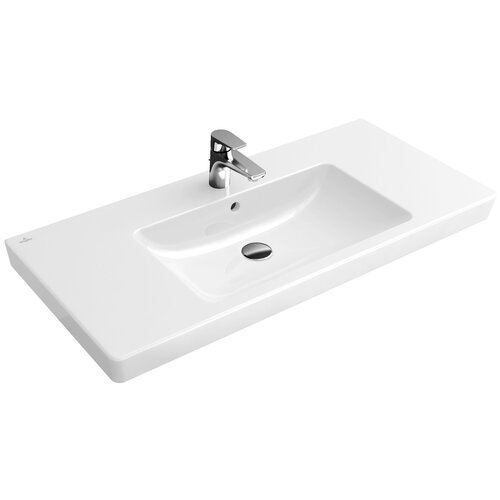 фото Раковина villeroy & boch subway 2.0 100x47 с переливом alpin ceramicplus 7175a0r1