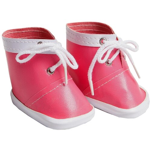 фото Ботинки для куклы «завязки», длина подошвы: 7,6 см, 1 пара, цвет розовый сима-ленд