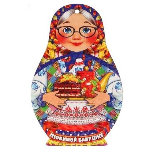фото Доска разделочная сувенирная "матрёшка", любимой бабуле, 14,9×23см victoria