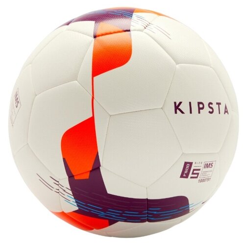 фото Футбольный мяч hybride f500, белый размер 5 kipsta x декатлон decathlon