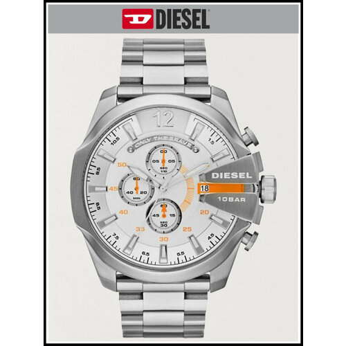 фото Наручные часы diesel mega chief, оранжевый, серый
