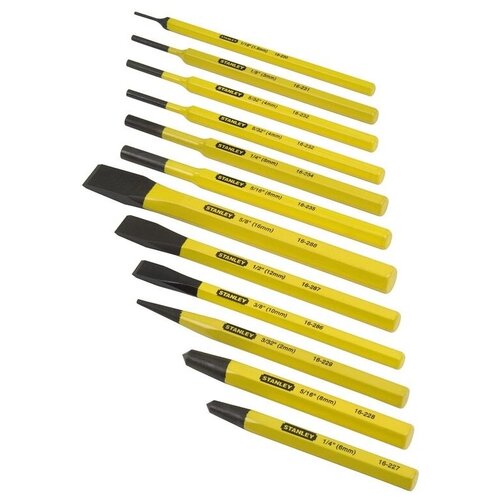 фото Набор бородков и зубил слесарных stanley hand tools stanley 4-18-299 hand tools (12 шт)