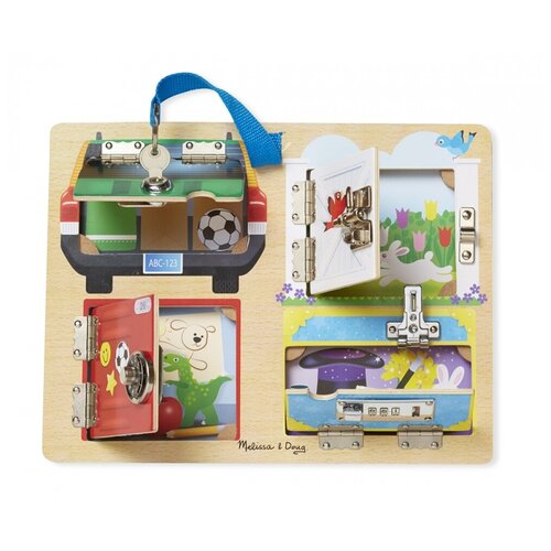 фото Melissa&doug доска с замочками "первые навыки melissa & doug