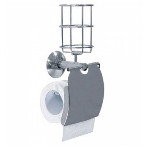 фото Держатель для туалетной бумаги и освежителя воздуха / держатель освежителя воздуха и туалетной бумаги с крышкой хромированный brilliance