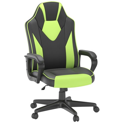 фото Компьютерное кресло getactive jobisdone игровое, обивка: текстиль/искусственная кожа, цвет: зеленый/черный