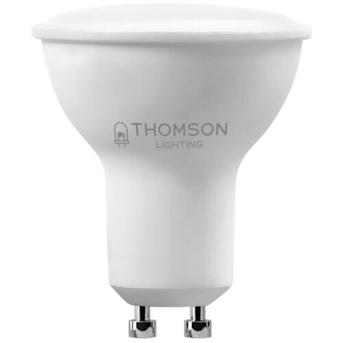 фото Thomson лампа светодиодная thomson gu10 6w 4000k полусфера матовая th-b2052