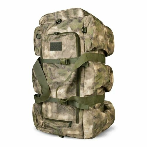 фото Баул армейский военный/сумка рюкзак тактический с лямками 120 литров мох tactica 7.62