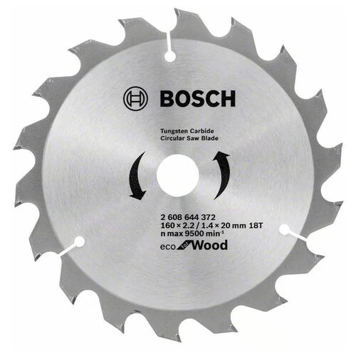 фото Диск пильный bosch eco wo 160x20/16-18t