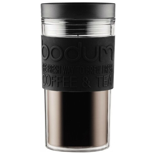 фото Термокружка bodum travel mug, twist, 0.35 л черный