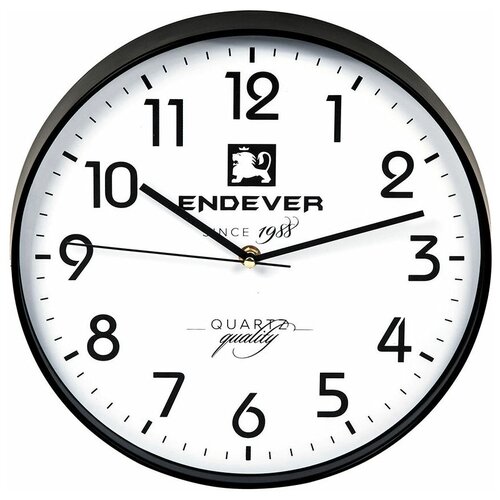фото Часы настенные кварцевые endever realtime-112 черный / белый