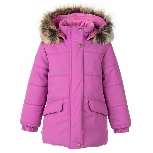 фото Куртка kerry зимняя, средней длины, размер 128, фиолетовый