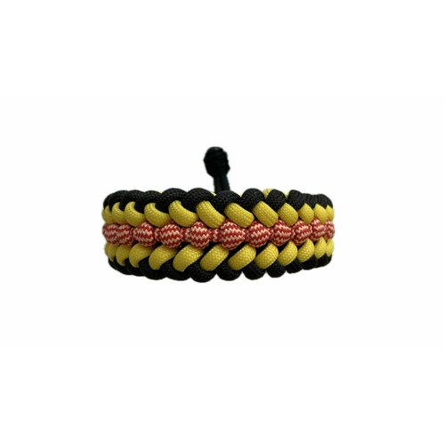 фото Плетеный браслет, размер 19 см, размер one size, диаметр 9.5 см, белый, желтый sunny street