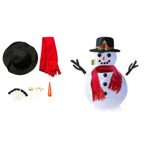 фото Набор для снеговика 1toy 13 предметов, шляпа, шарф, морковный нос (т19329) 1 toy