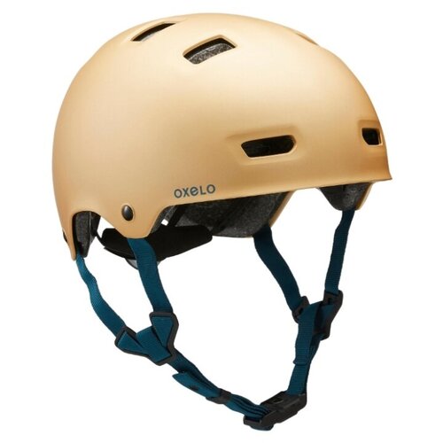 фото Шлем для катания на роликах, скейтборде, самокате 55-59 mf540 urban gold oxelo x декатлон decathlon