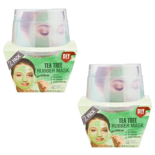 фото Lindsay альгинатная маска с маслом чайного дерева (пудра+активатор) tea-tree rubber mask, (65г+6,5г)*2 шт
