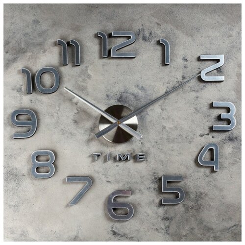 фото Часы-наклейка diy "акстелл", серебро, 70 см 1306701 . рубин