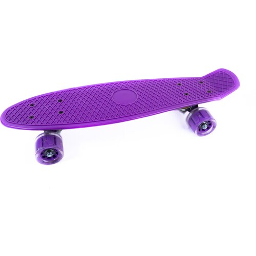 фото Мини круизер, скейтборд со светящимися колесами 55см, фиолетовый libera