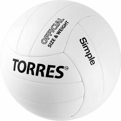 фото Мяч волейбольный torres simple, р.5 v32105,