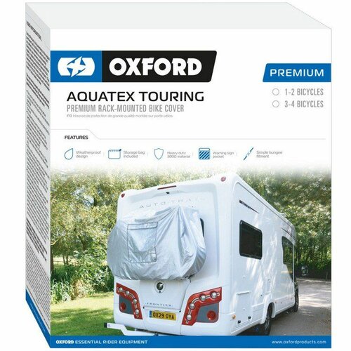 фото Чехол oxford aquatex touring premium bike cover for 1-2 bikes серый