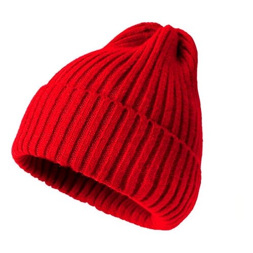 фото Шапка бини женская хлоя красная / шапка вязаная демисезонная / теплая шапка cozok
