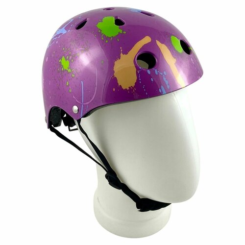 фото Шлем детский защитный фиолетовый для роликов, самоката, скейтборда нет бренда