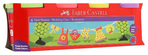 Пластилин Faber-Castell На водной основе 4 цвета 520 г (120048) Пластилин Faber-Castell На водной основе 4 цвета 520 г (120048)