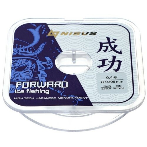 фото Леска forward ice fishing, диаметр 0.105 мм, тест 1.2 кг, 50 м, nylon transparent nisus