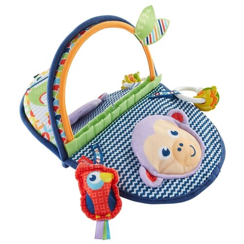 фото Погремушка fisher-price зеркало мягкое "обезьянка" синий/белый/зеленый