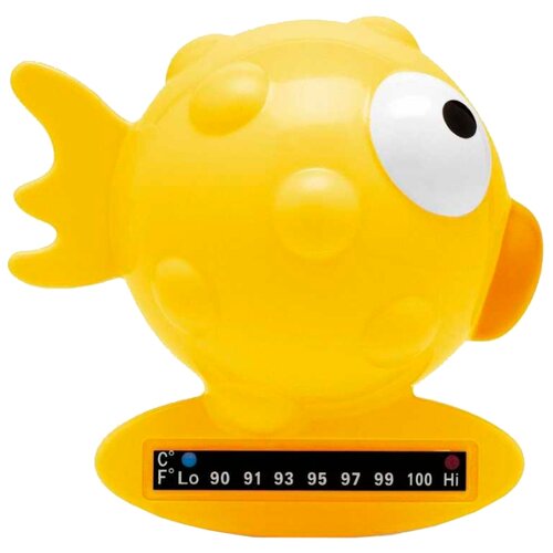 фото Безртутный термометр chicco рыба-шар желтый