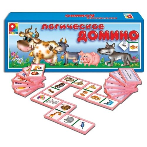 фото Настольная игра радуга логическое домино животные с-534
