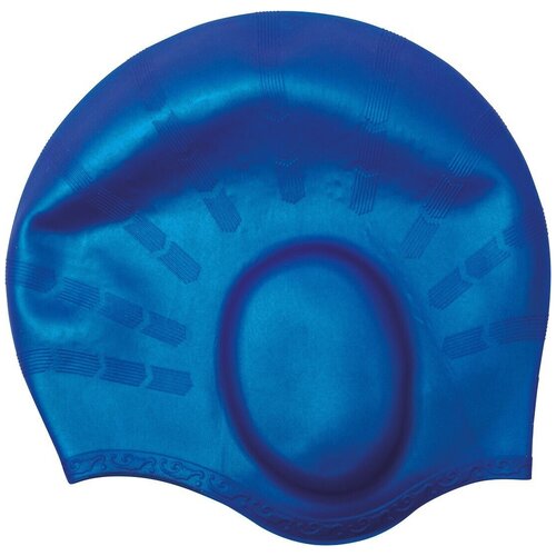 фото Шапочка для плавания cressi silicone ear cap, синяя (с отсеками для ушей)