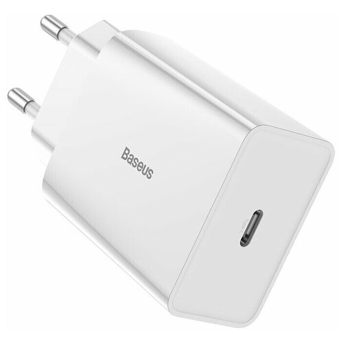 фото Сзу зарядное устройство baseus speed mini usb-c (type-c) 20w, 3a (ccfs-sn02) белый